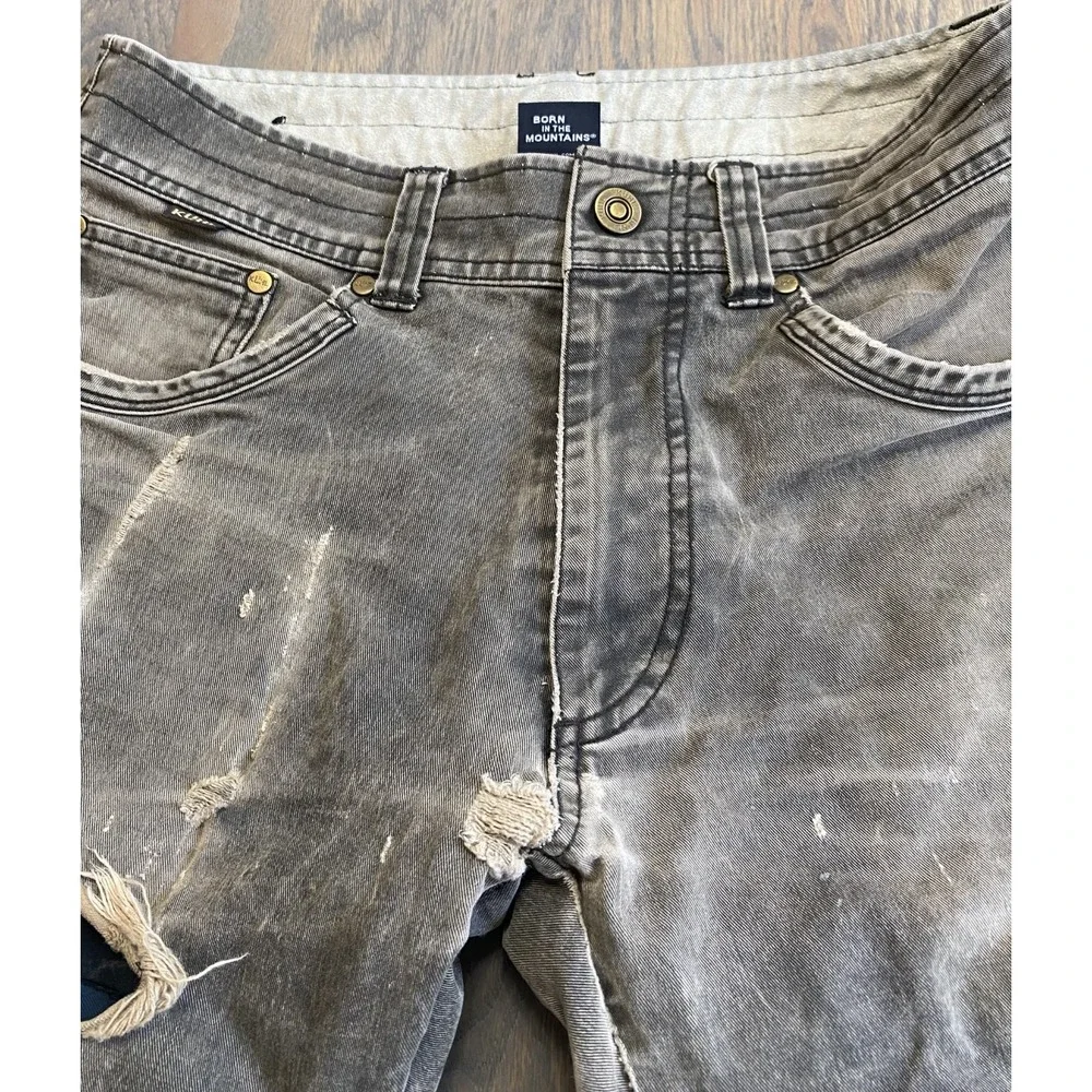 Kuhl Hot Ryder Flannel Lined Distressed Pants Men's 30 x 32 Vintage Patina Dye
